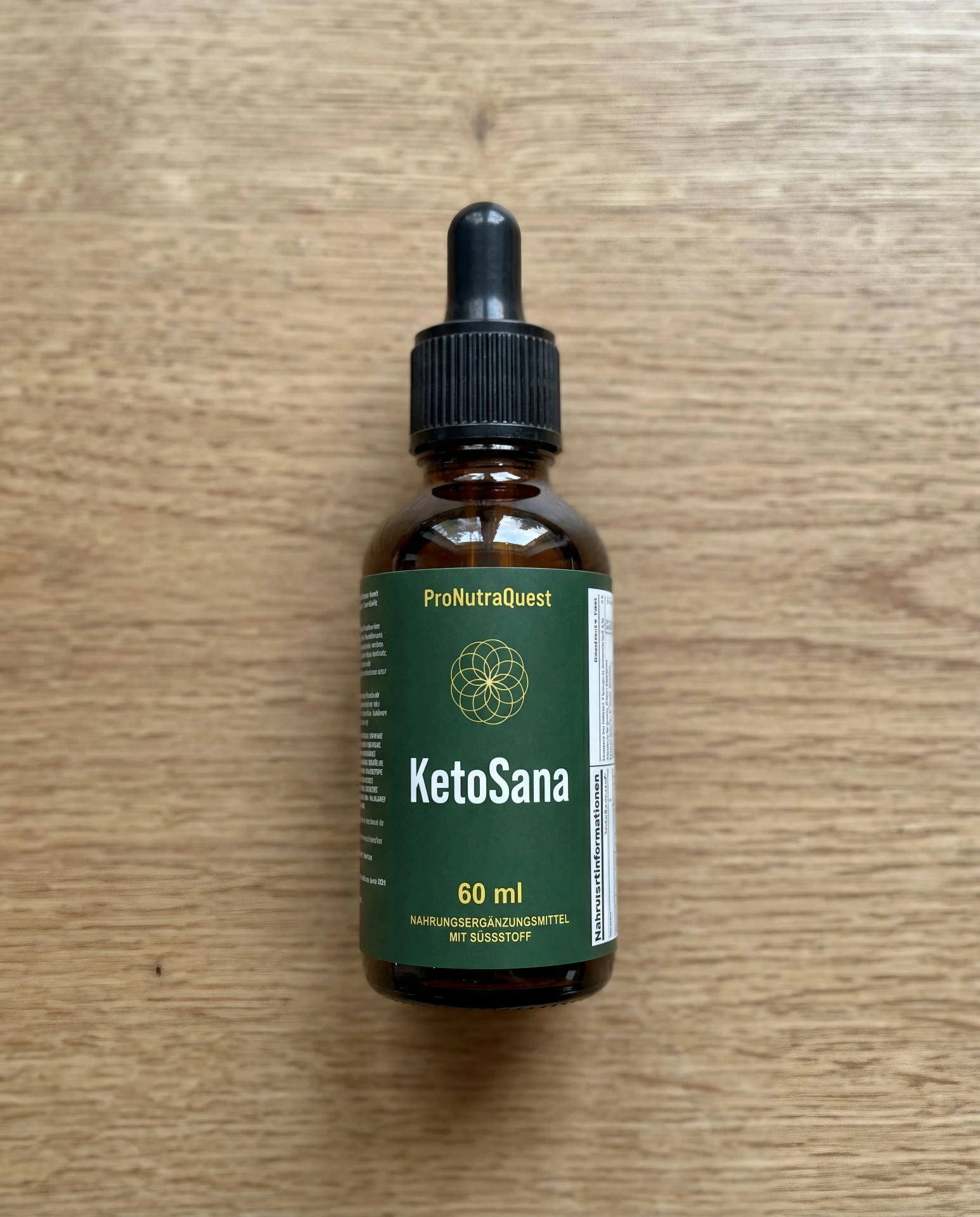 KetoSana Flasche auf Holz
